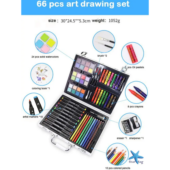 Дитячий набір у валізі 65 предметів inspire children, Набір для творчості   знижка | Зображення 7