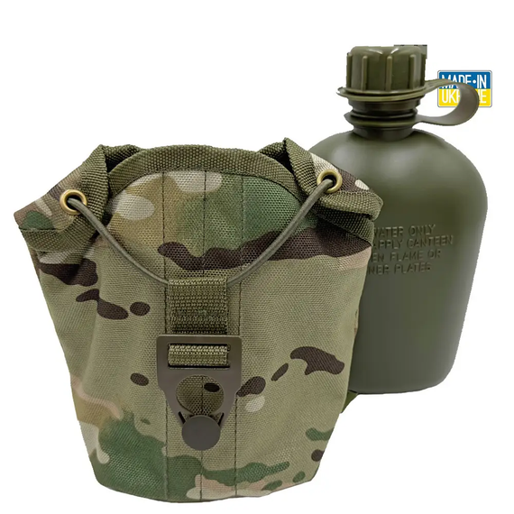 Фляга армійська 1л в чохлі-підсумку Мультикам Molle (фляга тактична польова індивідуальна) | Зображення 5