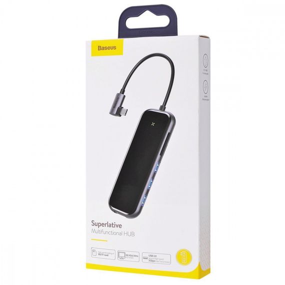 USB-Хаб Baseus Multi-functional (Type-C to 3xUSB3.0+HD4K+SD/TF+PD) | Зображення 1