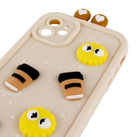 Чехол TPU Toys Case with Ears для Apple iPhone 12 (6.1") Sand | Зображення 3