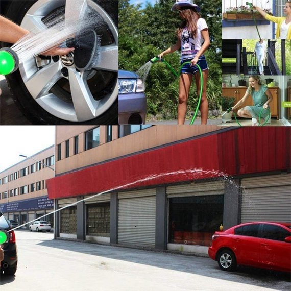 Шланг для поливання 9 м із котушкою і розпилювачем, поливальний набір для зручного поливання, поливальний набір | Зображення 9