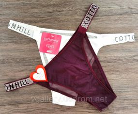 Женские трусики со стразами Cotton Hill, женские трусики танга Коттон Хил, женские трусики слипы со стразами