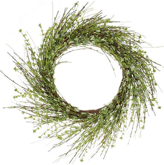 Венок Пасхальный Сад Greenery d=53см изумрудная зелень