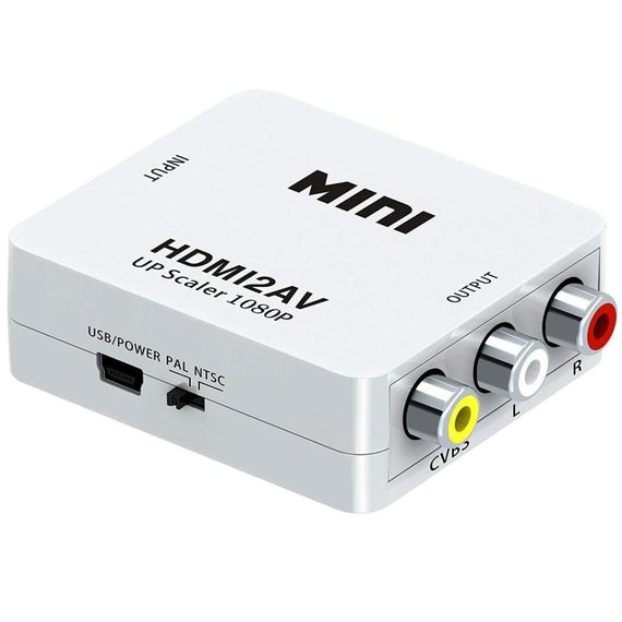 Конвертер видео с цифрового HDMI в аналоговый AV сигнал с поддержкой 1080P разрешения Addap HDMI2AV-01 | Зображення 1
