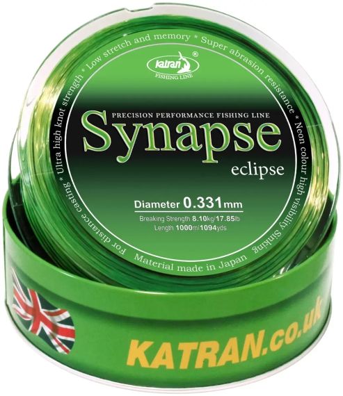Волосінь Katran Synapse Eclipse 1000m (neon-black) 0.331mm 8.10kg | Зображення 1