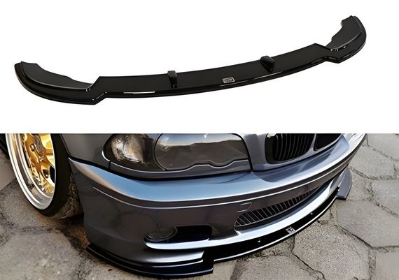 Передня Lip накладка DPT V-1 (Для M Sport, чорний глянець) для BMW 3 серія E-46 1998-2006 рр