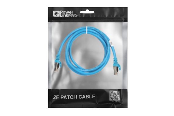 Патч-корд 2E Cat 6,S-FTP экран оплётка фольга,RJ45, 4Х2 27AWG ,7/0.14 Cu, 1.50 m, PVC,Blue (2E-PC6SFTPCOP-150BL) | Зображення 2