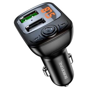 АЗП FM модулятор Borofone BC41 Eminency QC3.0 (2USB-A) Чорний