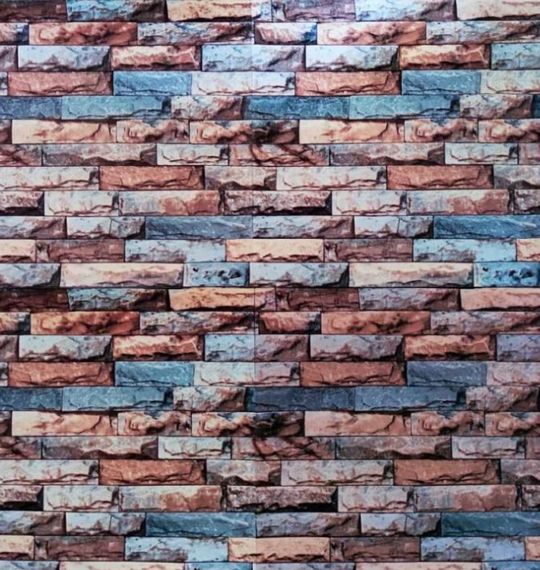 Плитка вінілова самоклеюча стінне покриття на клею 600х600х1,5 мм матова кольорова цегла | Зображення 3