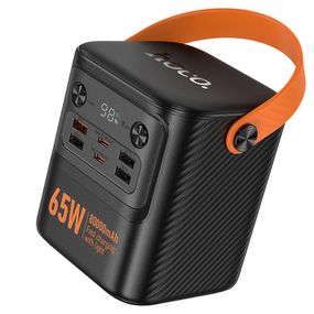 Power Bank HOCO J152 Pro 80000mAh, 4USB/2Type-C, 22.5W + 65W, ліхтарик, Black