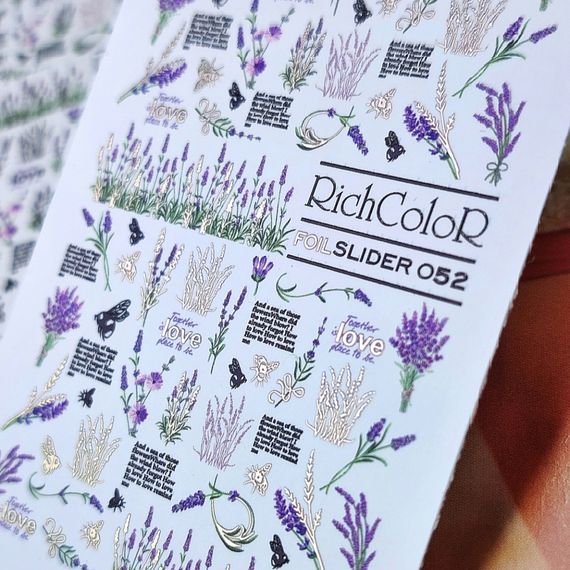 Фольгований слайдер RichColor 052 на водяній основі (6.5x9.5см)