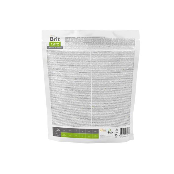 Корм сухий Brit Care Dog Sustainable Adult Medium Breed для дорослих собак середніх порід з куркою та комахами 1 кг | Зображення 4