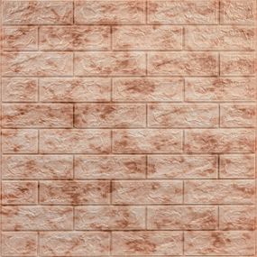 Декоративна 3D панель самоклейка 700х770х5мм Мармур червоний (цегла) (063) SW-00000035