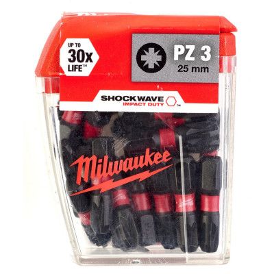Набор бит Milwaukee SHOCKWAVE, PZ3, 25мм, 25шт (4932430869) | Зображення 3