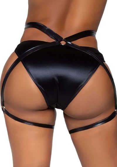 Пояс для панчіх сексуальний з гартерами Leg Avenue Money Maker, чорний, One Size | Зображення 1