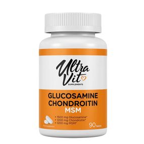 UltraVit GLUCOSAMINE CHONDROITIN MSM / Глюкозамин Хондроитин МСМ в таблетках №90