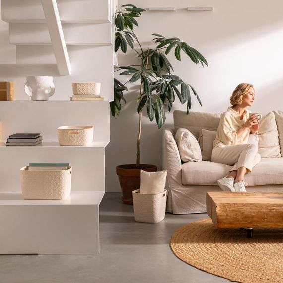 Корзина для хранения пластиковая Curver (Курвер) Softex Cube 15 л (00573) Кремовый | Зображення 6