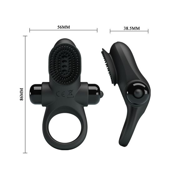 Ерекційне кільце - Pretty Love Vibrant Penis Ring II Black Sex Aura | Зображення 4
