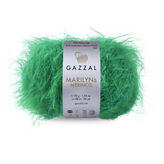Пряжа для в'язання MARILYN & MERINOS № 8258 (Мерілін і Меринос) Gazzal нитки для плетіння спицями та гачком