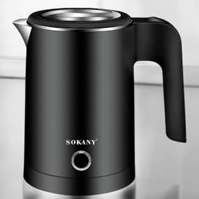 Электрочайник дорожный металлический дисковый 0,5л 600Вт Sokany SK-SH-1077 Черный