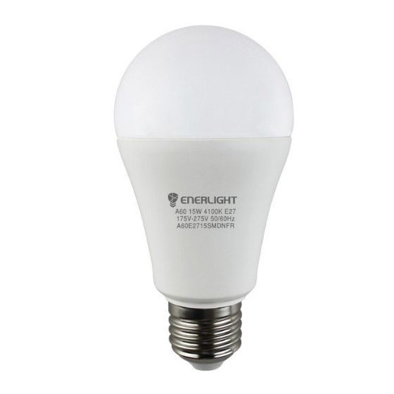 Лампа A60 15W E27 4100К 175-250V LED Enerlight | Зображення 1