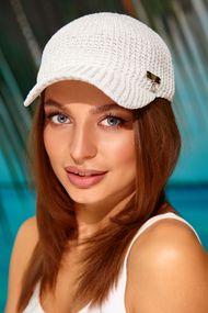 Вязаная бейсболка «Lurex» (4952) белый