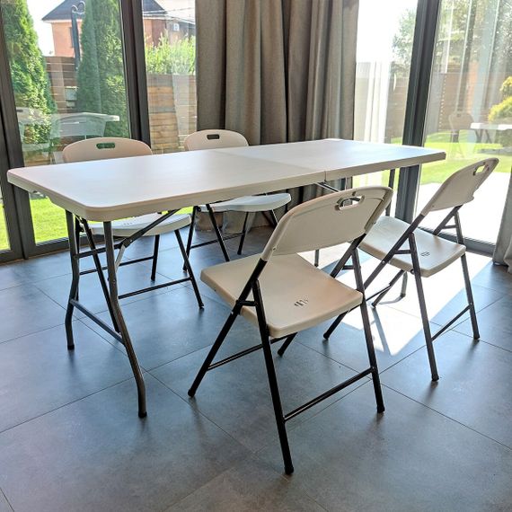 Складний стілець 46х52х79см Білий SW-00001609 | Зображення 8