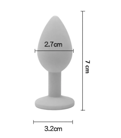 Силіконова анальна пробка з кристалом SKN KSIL-04S ( розмір S) sexstyle | Зображення 1