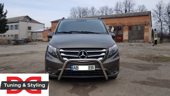 Кенгурятник WT006 (нерж.) для Mercedes Vito / V W447 2014-2024 гг | Зображення 1