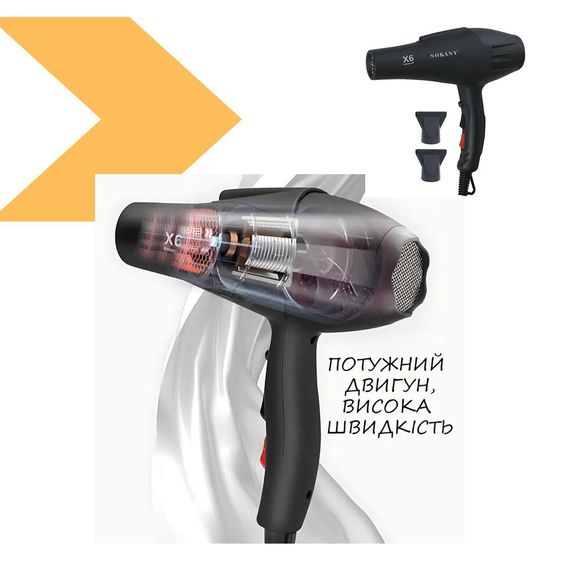 Фен професійний SOKANY X6 (47834-X6_612) | Зображення 1