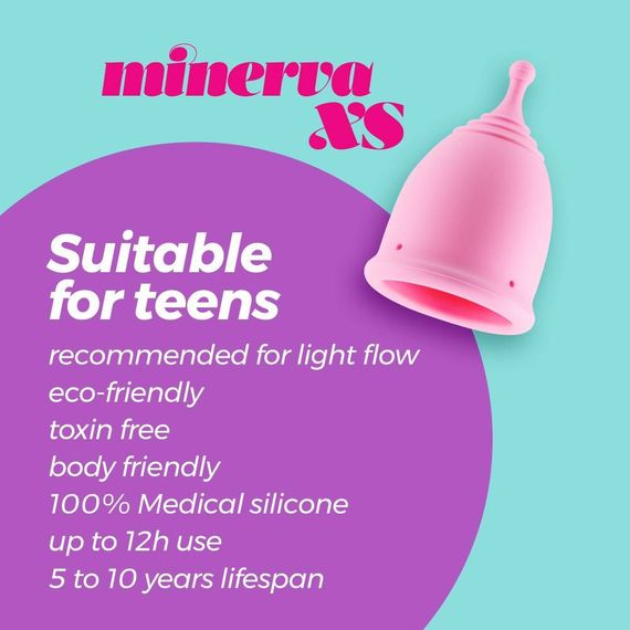 Менструальна чаша, Crushious Minerva рожева 5.5 х 3.8 см, розмір XS Sex Aura | Зображення 5