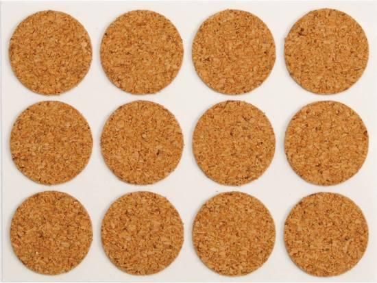 Протектор самоклеючий корковий VOREL, 28мм, набір 12шт [60/720] VR-74804