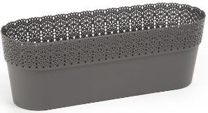 Горщик Белла 300 овальний 82-антрацит 688