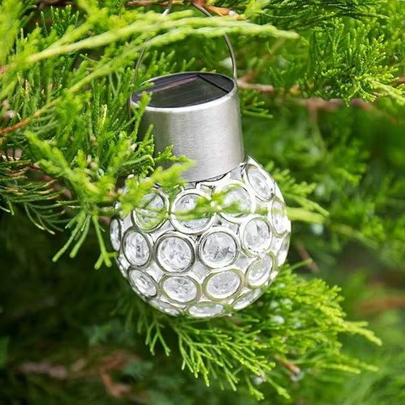 Садовий кристалічний світильник / Вуличний сонячний ліхтар garden light / Світильник із сонячною панеллю | Зображення 5