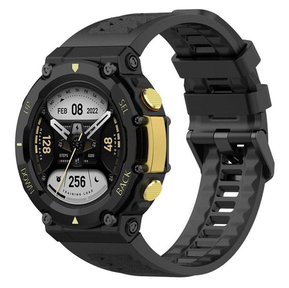 Силіконовий ремінець Primolux для смарт годинника Xiaomi Amazfit T-Rex 2 (A2169 / A2170) - Black