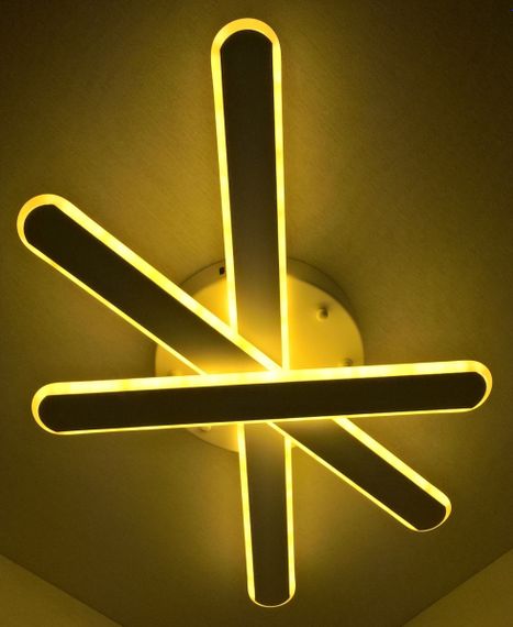 Люстра світлодіодна стельова LED світильник для квартири на стелю лед 25333 Білий 9х37х61 см. | Зображення 1