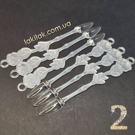 Фігурні тіпси №2 на кільці (25шт) прозорі | Зображення 1