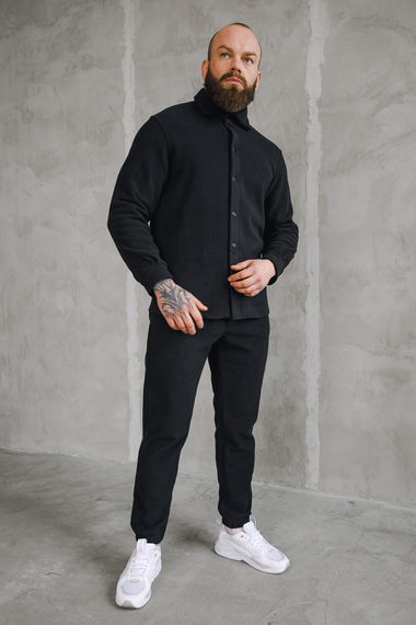 Костюм плюш Пуговица чёрный S | Зображення 1