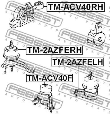 Подушка двигуна права, toyota camry 40 / lexus es FEBEST (TMACV40RH) | Зображення 3