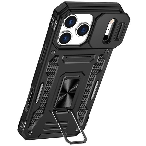 Ударостійкий чохол Camshield Army Ring для Apple iPhone 17 Pro Max / 18 Pro Max (6.9") Чорний / Black | Зображення 2