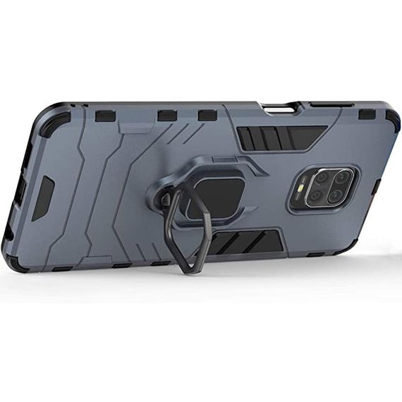 Ударопрочный чехол Transformer Ring for Magnet для Xiaomi Redmi Note 9s/Note 9 Pro/Note 9 Pro Max Grey | Зображення 1