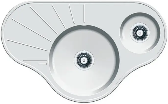 Кухонна мийка Fabiano Arc 94x58x15 Alpine White 8221.201.0276