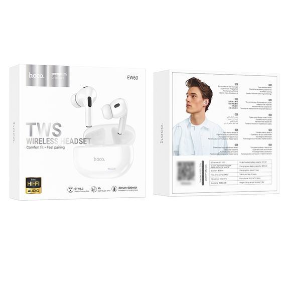 Навушники HOCO EW60 Norman true wireless BT headset White | Зображення 3