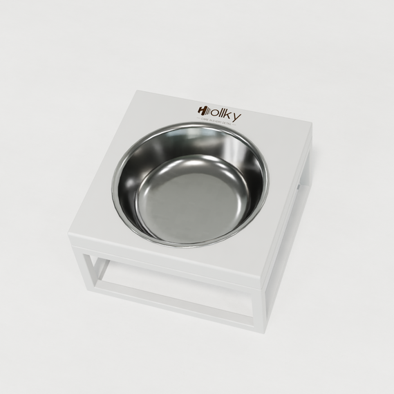 Миска на підставці для котів і маленьких собак Hollky Base Solo S (1 × 0,45 л) Solo S-18187-WHWH | Зображення 6