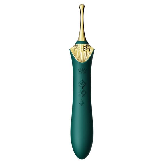 Мультифункциональный вибратор Zalo — Bess 2 Turquoise Green, 4 насадки, подогрев | Зображення 7