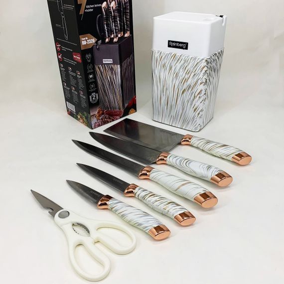 Набір ножів кухонних сталь, Ексклюзивні кухонні ножі, Кухонний ніж універсальний, Сталеві кухонні ножі KI-55 | Зображення 2