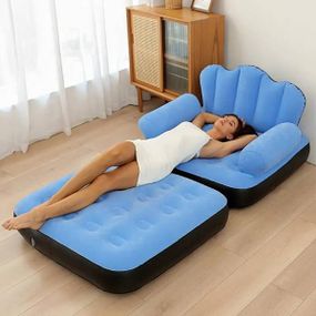 Надувне крісло-ліжко Блакитний