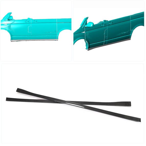 Боковые пороги (для короткой базы, Карбон) для Volkswagen T6 2015-2024 гг | Зображення 1