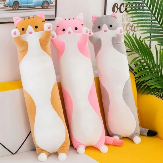 Іграшка Кіт Батон довга 109 см, М'яка подушка-валик для відпочинку та ігор | Зображення 2
