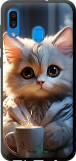 Чохол на Samsung Galaxy A30 2019 A305F Білий кіт "5646b-1670-2448"